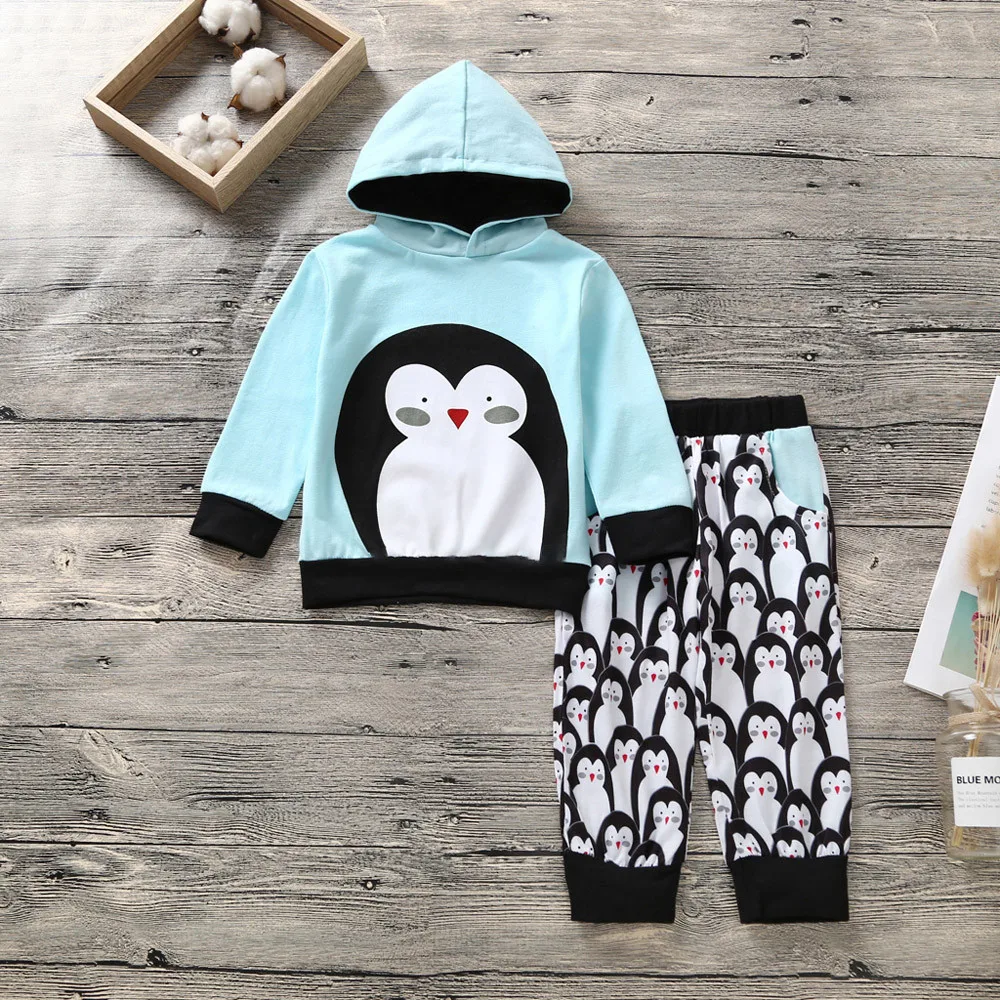 Toddler Kids Baby Boy Girl penguin Cartoon Long Sleeved Hoodie Sweatshirt Tops Printed Pants Clothes Outfits Set nightclothes
Toddler Kids Baby Boy Girl penguin Cartoon Long Sleeved Hoodie Sweatshirt Tops Printed Pants Clothes Outfits Set nightclothes