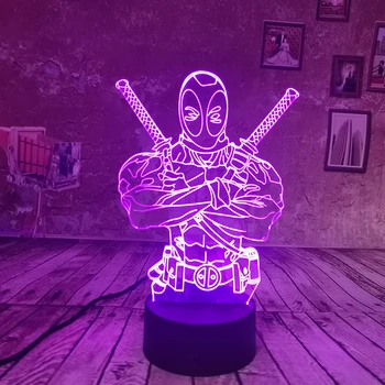 Dropship Cool Night light LED mini Marvel Deadpool children bedside lamp 3D light decora lights birthday Gifts Toys Table Lamp
Dropship Cool Night light LED mini Marvel Deadpool children bedside lamp 3D light decora lights birthday Gifts Toys Table Lamp