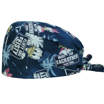 Unisex Dentist Cap Working Hat Donald Daisy Duck Print in Deep Navy Elastici Hospital Operating Room Doctor's Cap - 100% Cotton
Unisex Dentist Cap Working Hat Donald Daisy Duck Print in Deep Navy Elastici Hospital Operating Room Doctor's Cap - 100% Cotton
