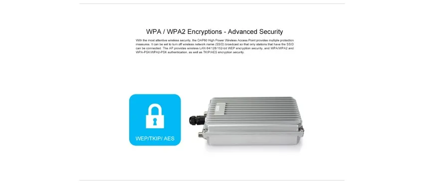300Mbps Outdoor WIFI Station Access Point with 802.11bgn Protocol & GatewayRepeaterAP Operation Modes for Max 64 Clients-Encryption_1