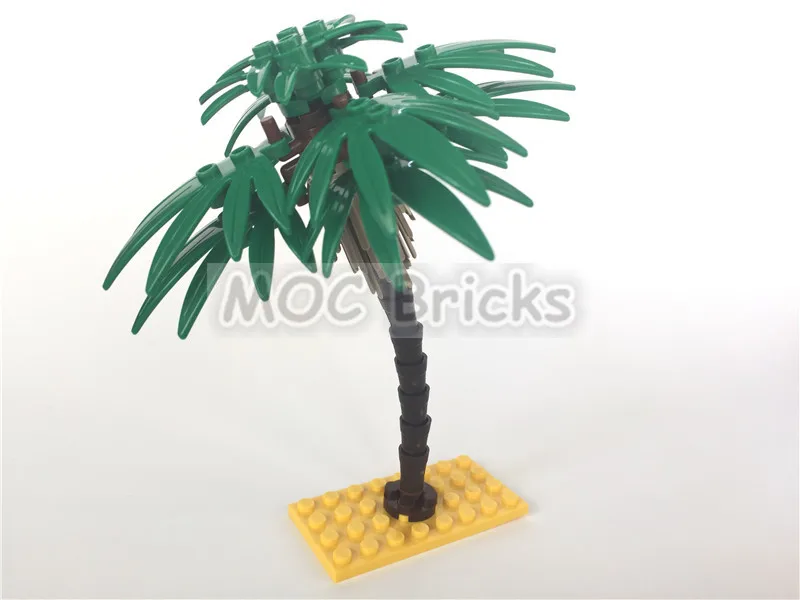 MOC Bricks DIY Big Palm Tree Beach Desert Tropical Trunk Forest Gardens Jungle Building Blocks Toys for children Xmas gifts | Игрушки и