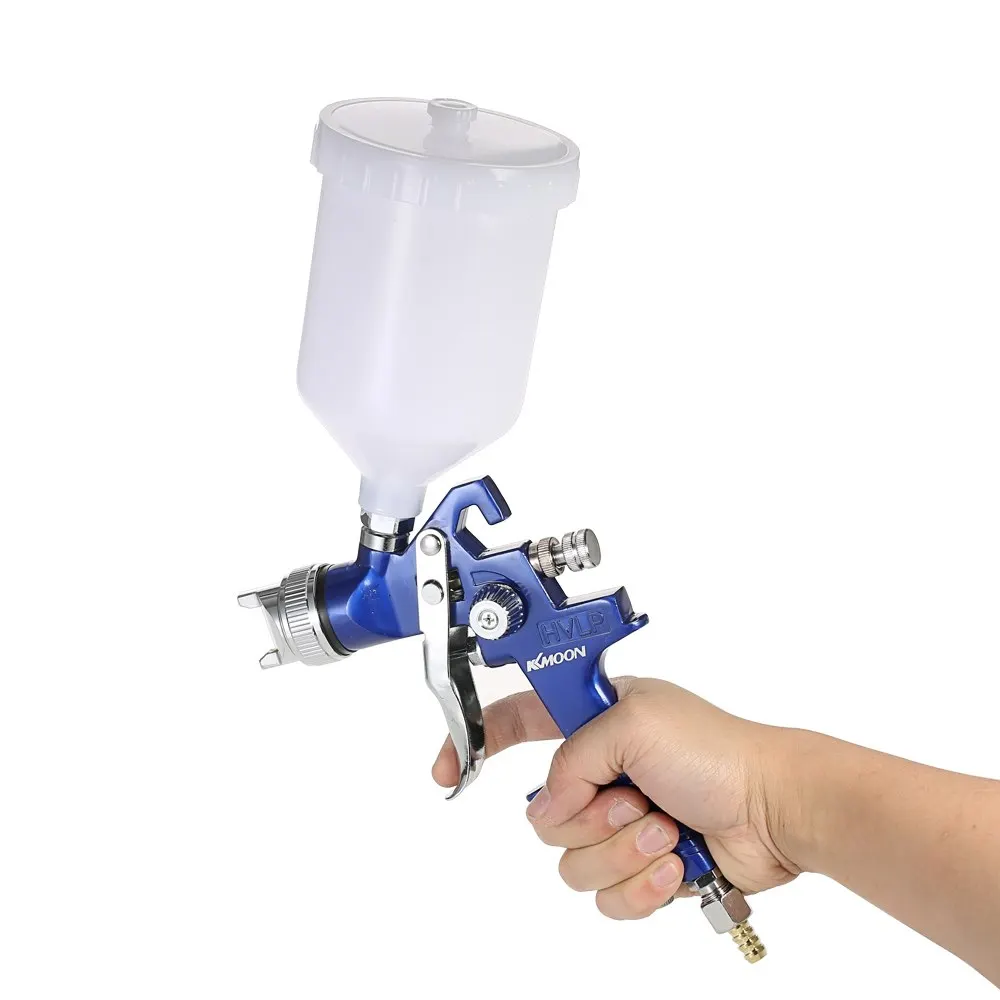 KKmoon 1.7mm HVLP spray gun Touch Up airbrush 600ml Gravity Feed paint Auto Car Furniture Finishing Painting Spraying Tool | Инструменты
