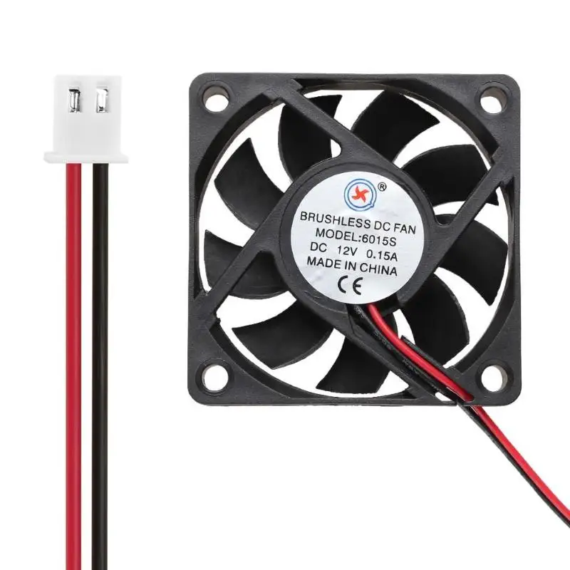 DC Brushless Cooling PC Computer Fan 12V 6015s 60x60x15mm 0.15A 3 Pin Wire UE