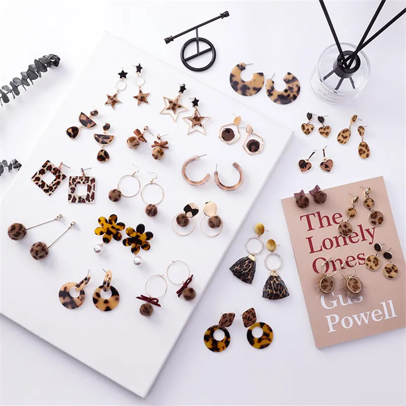 Fashion Korean Leopard Acetate Stud Earrings For Women Statement Geometric Long Pendant Acrylic Ladies Jewelry Girl Gift
Fashion Korean Leopard Acetate Stud Earrings For Women Statement Geometric Long Pendant Acrylic Ladies Jewelry Girl Gift
