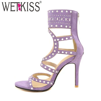 WETKISS 2018 Summer Fashion Gladiator Sandals High Heels Women Sandals Ladies Open Toe Rivet Footwear Party Thin Heels Shose Zip
WETKISS 2018 Summer Fashion Gladiator Sandals High Heels Women Sandals Ladies Open Toe Rivet Footwear Party Thin Heels Shose Zip
