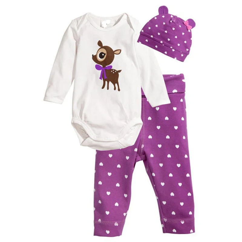 Spring 2019 Baby Girl Clothes Sets Long Sleeve Kids Bodysuit Pants Hat 3PCS Child Suit Bebek Giyim Conjunto Bebe Infant Clothing 
Spring 2019 Baby Girl Clothes Sets Long Sleeve Kids Bodysuit Pants Hat 3PCS Child Suit Bebek Giyim Conjunto Bebe Infant Clothing