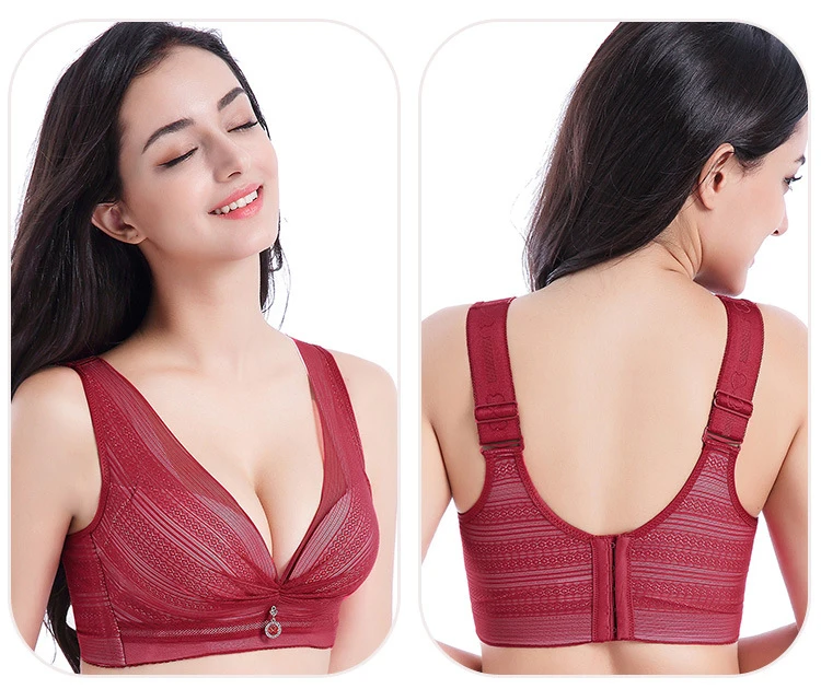 Queenral Super Push Up Bras Women Underwear Lingerie Intimates Wire Free Brassiere Plus Size 34-52 Cup Ladies Bralette BH777
