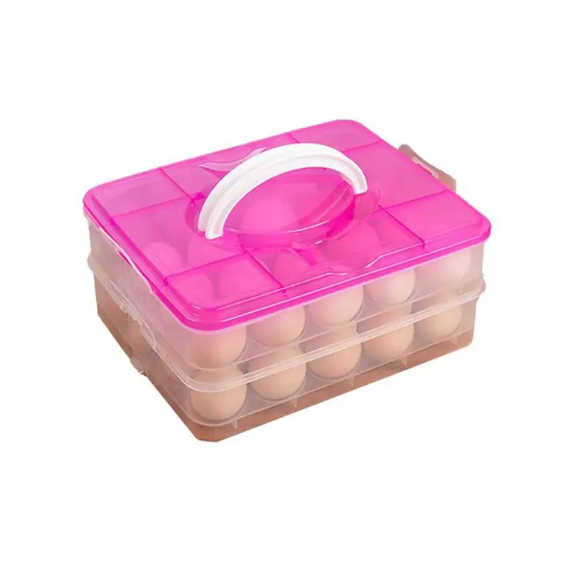 OUNONA 2 Tiers 40 Eggs Storage Box Kitchen Large Capacity Refrigerator Egg Holder with Handle Portable Eggs Carrier Container
OUNONA 2 Tiers 40 Eggs Storage Box Kitchen Large Capacity Refrigerator Egg Holder with Handle Portable Eggs Carrier Container