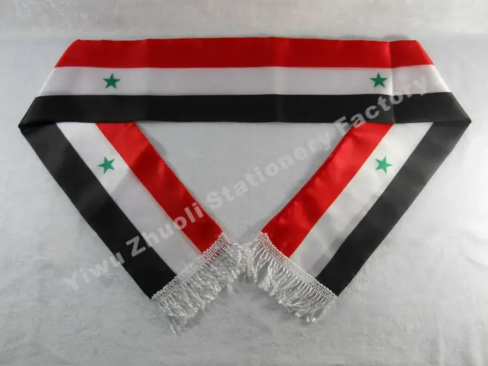 Factory Supply Stock Scarf Printing Satin Syria Flag Scarf 120X12CM Scarves Free Shipping
Factory Supply Stock Scarf Printing Satin Syria Flag Scarf 120X12CM Scarves Free Shipping