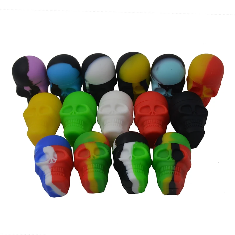 5pcs Non Stick 15ml Skull Dab wax jar containers and Bho Silicone butane oil container for Storage Dry Herb, Tobacco, Pill, Balm
5pcs Non Stick 15ml Skull Dab wax jar containers and Bho Silicone butane oil container for Storage Dry Herb, Tobacco, Pill, Balm