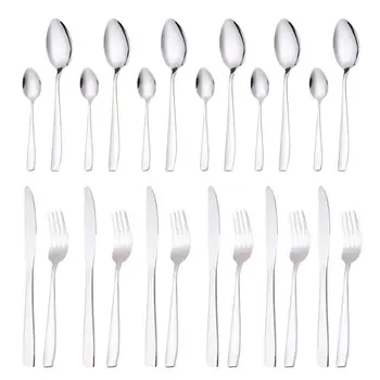 24pcs Flatware Set Stainless Steel Kitchen Cutlery Set Tableware Dinnerware Utensil Set with Wooden Case
24pcs Flatware Set Stainless Steel Kitchen Cutlery Set Tableware Dinnerware Utensil Set with Wooden Case