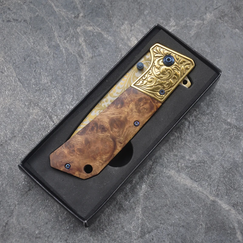 New Brand Tactical Folding Pocket Knife 7Cr17mov Blade Wood Handle Outdoor EDC Multitool Camping Survival Tool + Box
New Brand Tactical Folding Pocket Knife 7Cr17mov Blade Wood Handle Outdoor EDC Multitool Camping Survival Tool + Box