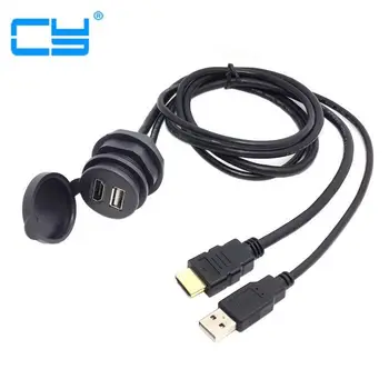USB2.0 HDMI Waterproof Cable Car Instrument Audio Extension Cable HDMI+USB2.0 Male to Female cable 1m 2m
USB2.0 HDMI Waterproof Cable Car Instrument Audio Extension Cable HDMI+USB2.0 Male to Female cable 1m 2m