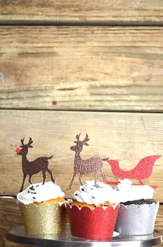 glitter Reindeer and Sleigh Christmas Cupcake Toppers Party Bachelorette birthday Wedding Bridal Shower Night food picks
glitter Reindeer and Sleigh Christmas Cupcake Toppers Party Bachelorette birthday Wedding Bridal Shower Night food picks