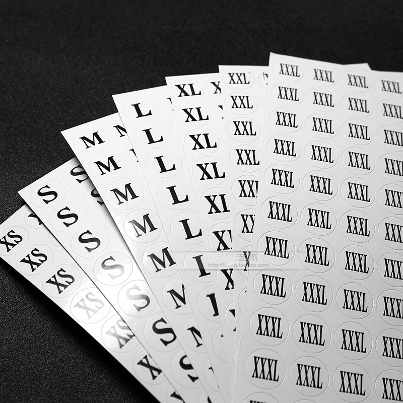300pcs Sticker size sticker Clothes label Clothing tag accessories Round XS-3XL code
300pcs Sticker size sticker Clothes label Clothing tag accessories Round XS-3XL code