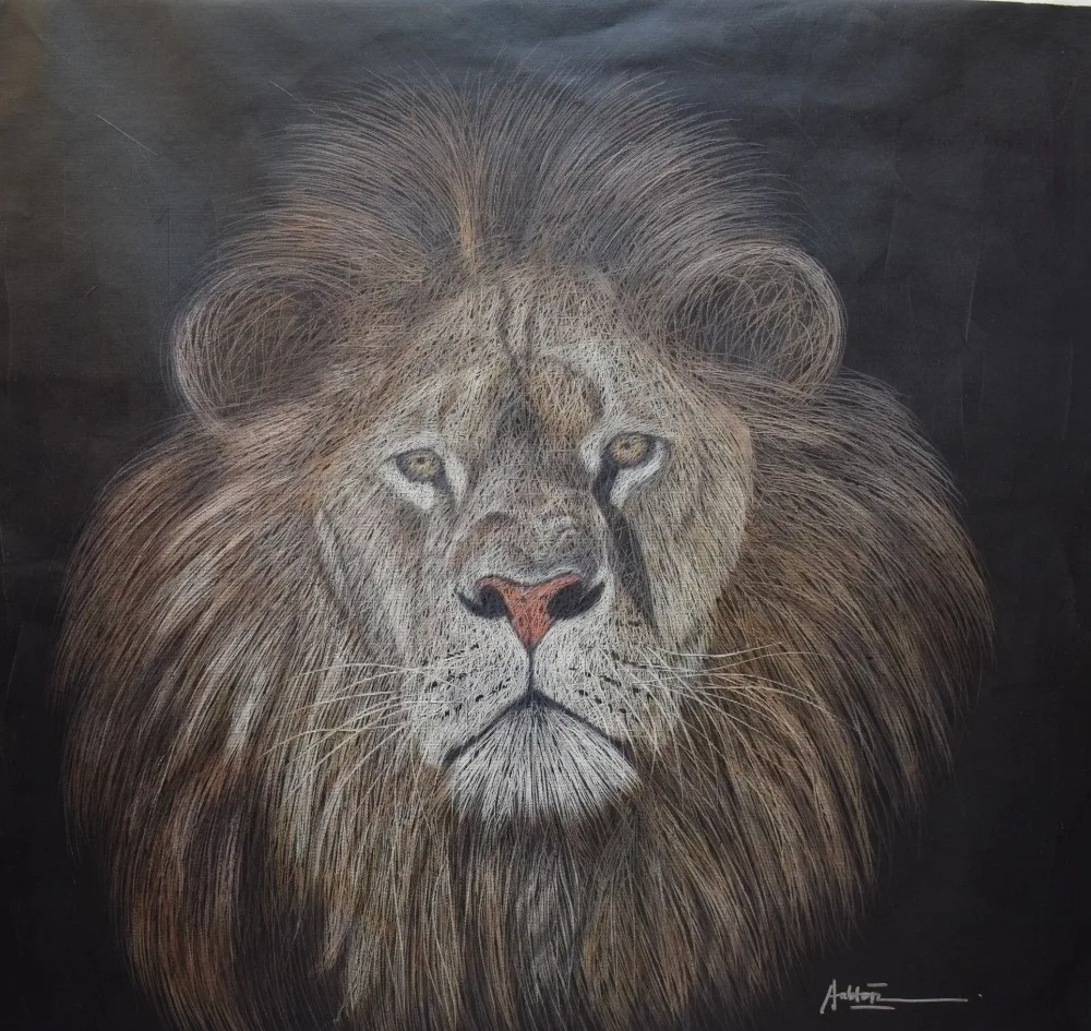 Origina Hand Painted Animal Oil Painting on Canvas Palette Knife Net Shape Lion Canvas Painting Wall Art Picture for Home Decor
Origina Hand Painted Animal Oil Painting on Canvas Palette Knife Net Shape Lion Canvas Painting Wall Art Picture for Home Decor