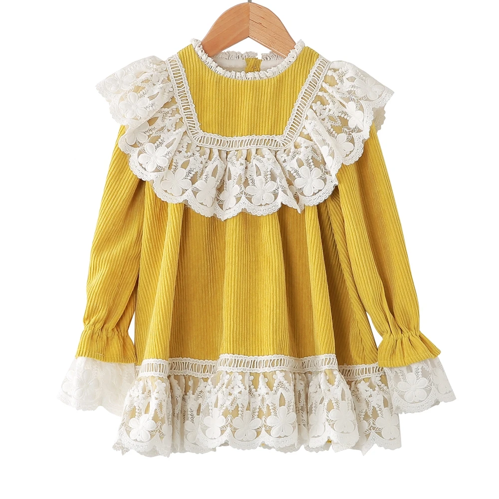 Dream Cradle Yellow Sweet Dress with Lace,Vintage Corduroy Dress Baby Girls Spanish Style Frock Girls Winter Dresses
Dream Cradle Yellow Sweet Dress with Lace,Vintage Corduroy Dress Baby Girls Spanish Style Frock Girls Winter Dresses