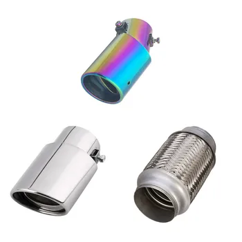 Universal Car Rear Exhaust Pipe Tail Muffler Tip Stainless Steel Car Muffler Tip Auto Exhaust Flex Pipe Replacement Accessory
Universal Car Rear Exhaust Pipe Tail Muffler Tip Stainless Steel Car Muffler Tip Auto Exhaust Flex Pipe Replacement Accessory
