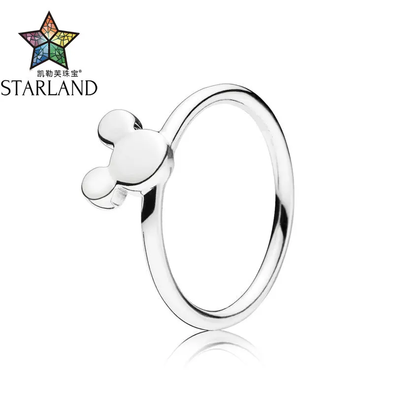 Starland 100% 925 Sterling Silver Europe hot sell Mickey Silhouette Ring suit Valentine's Day gift for Girl
Starland 100% 925 Sterling Silver Europe hot sell Mickey Silhouette Ring suit Valentine's Day gift for Girl