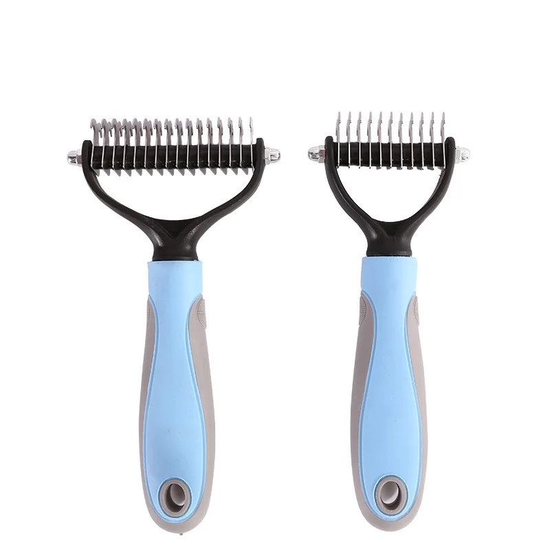 New Stainless Double-sided Pet Cat Dog Comb Brush Pet Fur Knot Cutter Remove Rake Grooming Shedding Rake Grooming Products
New Stainless Double-sided Pet Cat Dog Comb Brush Pet Fur Knot Cutter Remove Rake Grooming Shedding Rake Grooming Products