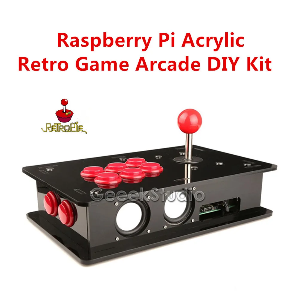 Raspberry Pi 3 акриловая аркадная игра в стиле ретро набор сделай сам с USB джойстиком