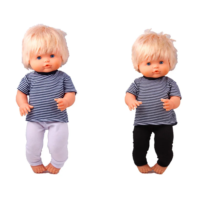 Clothes For Dolls Fit 40cm 41 cm Nenucos Doll Nenuco Ropa y su Hermanita Kawaii Stripes T-shirt And White Or Black Pants
Clothes For Dolls Fit 40cm 41 cm Nenucos Doll Nenuco Ropa y su Hermanita Kawaii Stripes T-shirt And White Or Black Pants