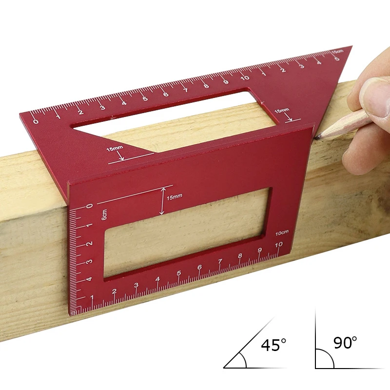 Red Woodworking Multifunctional Square 45 Degrees 90 Degrees Gauge Angle Protractor Aluminum Alloy Woodworking Tools
Red Woodworking Multifunctional Square 45 Degrees 90 Degrees Gauge Angle Protractor Aluminum Alloy Woodworking Tools
