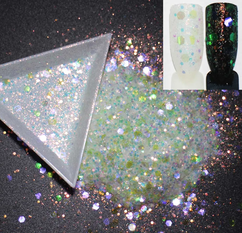 10g/pack, 8 Choices! Mix Hexagons Shapes Sequins, Iridescent Rainbow Shining Colors Slice 3D Nail Art Glitters Paillettes
10g/pack, 8 Choices! Mix Hexagons Shapes Sequins, Iridescent Rainbow Shining Colors Slice 3D Nail Art Glitters Paillettes