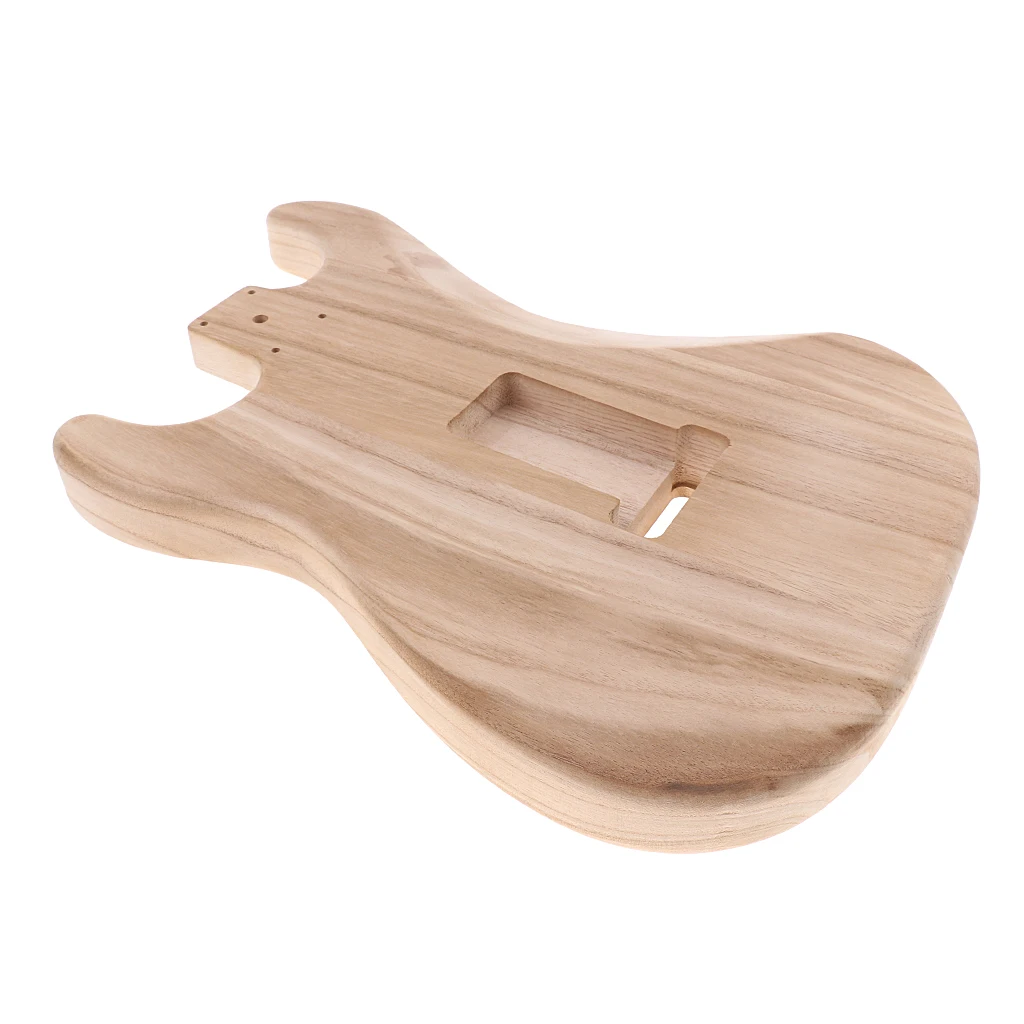 Handcrafted Sanding Electric Guitar Replacement Unfinished Body Guitar DIY Accessory Wood for Musical Stringed Instrument Guitar
