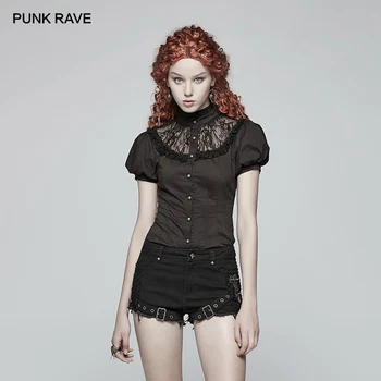 PUNK RAVE Women's Steampunk Vintage Short Sleeve Blouse Lace Flower Mesh Gothic Club Women Shirts Stage Perform Costume
PUNK RAVE Women's Steampunk Vintage Short Sleeve Blouse Lace Flower Mesh Gothic Club Women Shirts Stage Perform Costume