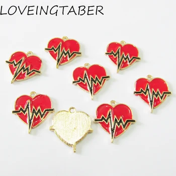 Wholesale ! 19mm*20mm 30pcs/lot Full Enamel Heart With Cardiogram Charms For Jewelry Making Handmade DIY Accessories
Wholesale ! 19mm*20mm 30pcs/lot Full Enamel Heart With Cardiogram Charms For Jewelry Making Handmade DIY Accessories