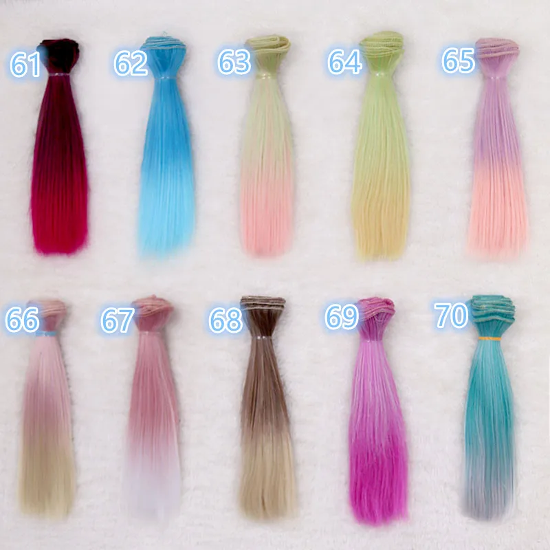 Парики для куклы BJD 15 см прямые искусственные волосы шарнирных кукол SD Blyth 1/3 1/4