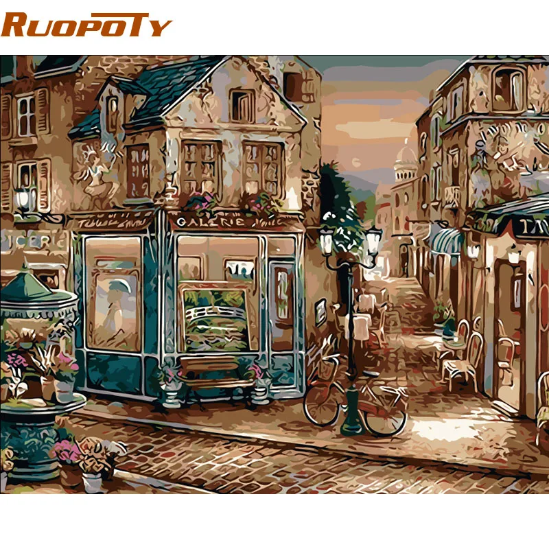RUOPOTY Vintage Oil Painting Europe Coffee Shop DIY Painting By Numbers Hand Painted Wall Art Picture For Home Decor Artwork
RUOPOTY Vintage Oil Painting Europe Coffee Shop DIY Painting By Numbers Hand Painted Wall Art Picture For Home Decor Artwork