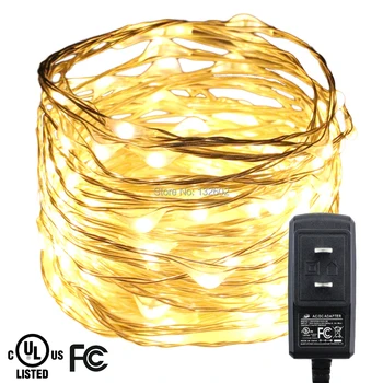 UL 5V1A 6M 12M Indoor LED String Lights, Warm White Silver Wire Christmas Halloween Holiday Starry Fairy Lights + Power Adapter
UL 5V1A 6M 12M Indoor LED String Lights, Warm White Silver Wire Christmas Halloween Holiday Starry Fairy Lights + Power Adapter