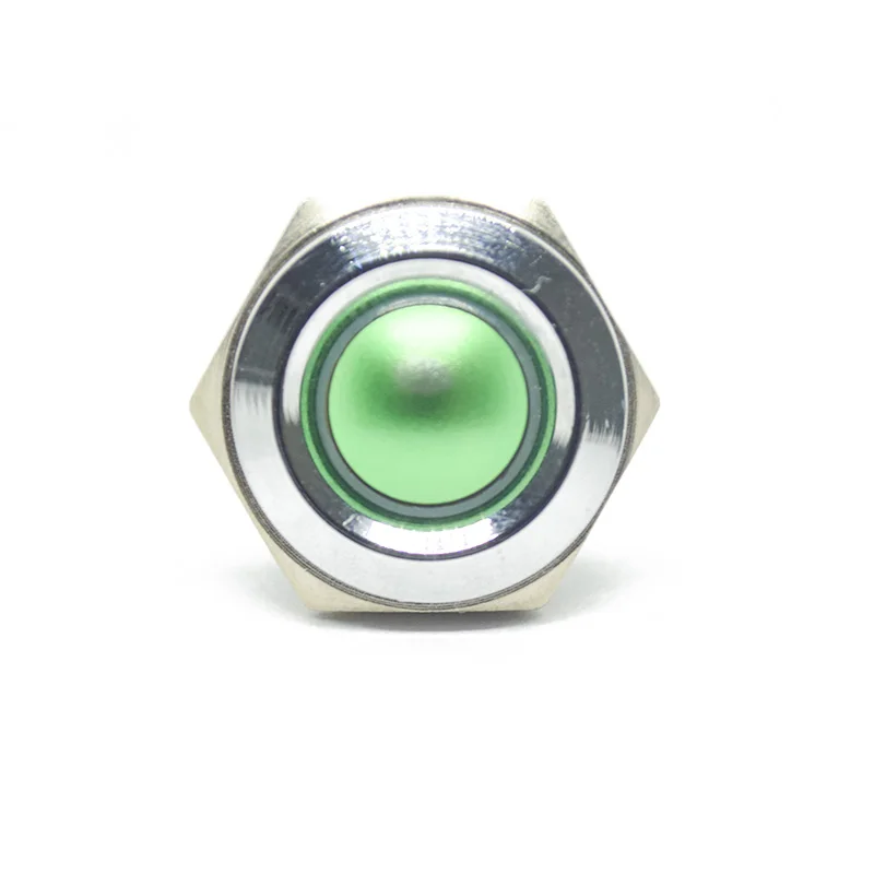 16mm Green Press Button Led Power Mark Lamp Latching Control Switch Self-lock Push 16E-Q10F/N | Обустройство дома