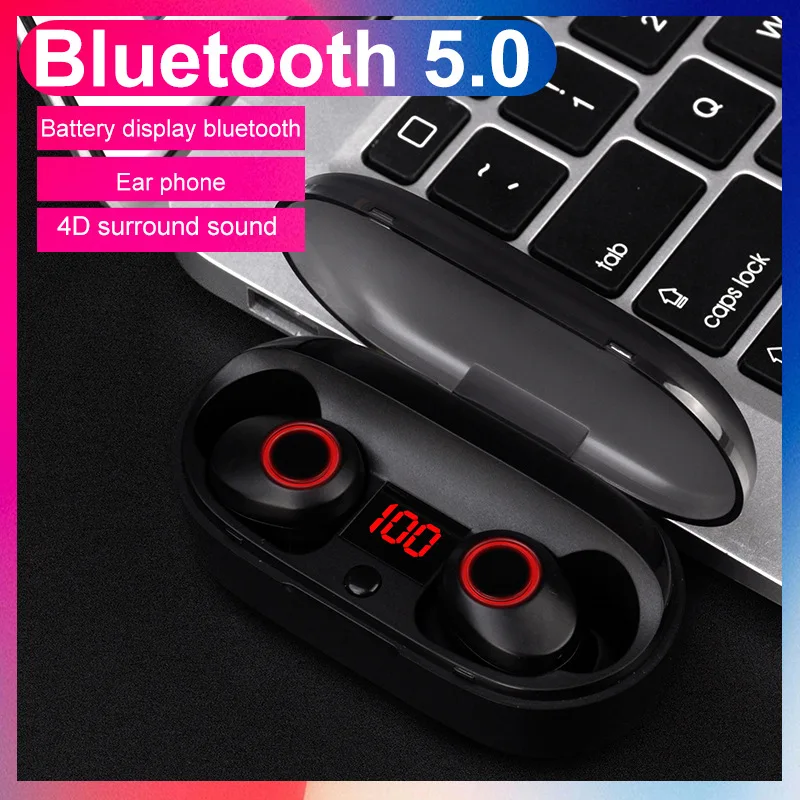 Hadinas TWS Bluetooth 5.0 Earphone 4D Stereo Bass Sound Mini Headset with Power Display Charge Box in ear True Wireless Earbuds
Hadinas TWS Bluetooth 5.0 Earphone 4D Stereo Bass Sound Mini Headset with Power Display Charge Box in ear True Wireless Earbuds
