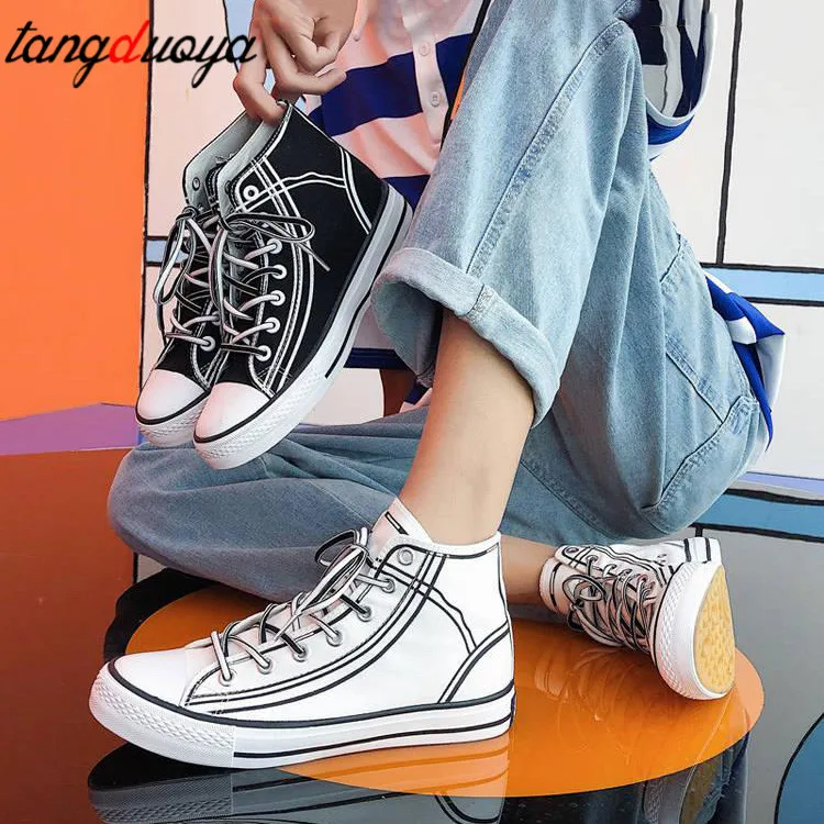 white sneakers women canvas shoes vulcanized shoes woman lace up flats platform sneakers canvas high top shoes black 2019
white sneakers women canvas shoes vulcanized shoes woman lace up flats platform sneakers canvas high top shoes black 2019