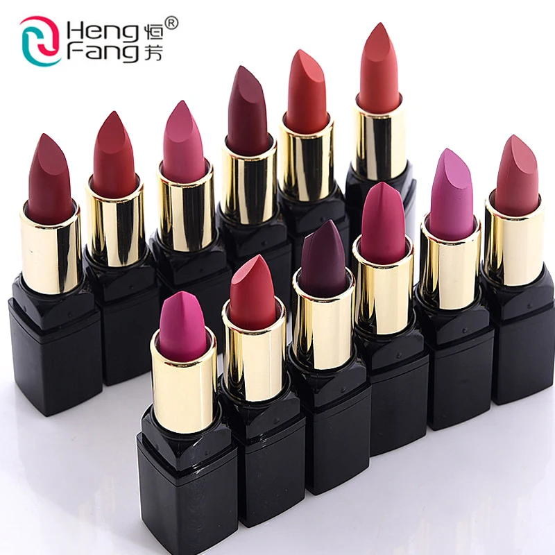 

HengFang Makeup Lips Velvet Matte Lipstick Sets 12pcs Sexy Waterproof Makeup Tattoo Lips Red Lipsticks Matte Lots Cosmetics