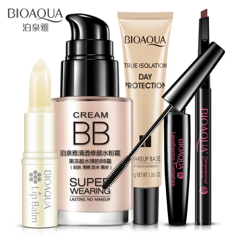 BIOAQUA 5 pcs Face Base Foundation Makeup Primer Concealer Waterproof Brighten Whitening Long Lasting BB Cream Makeup set
BIOAQUA 5 pcs Face Base Foundation Makeup Primer Concealer Waterproof Brighten Whitening Long Lasting BB Cream Makeup set