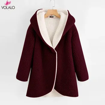 Plus Size 5XL Winter Women Casual Solid Hooded Long Sleeve Button Jackets Lady Fashion Plush Fluffy Warm Faux Fur Loose Coats
Plus Size 5XL Winter Women Casual Solid Hooded Long Sleeve Button Jackets Lady Fashion Plush Fluffy Warm Faux Fur Loose Coats