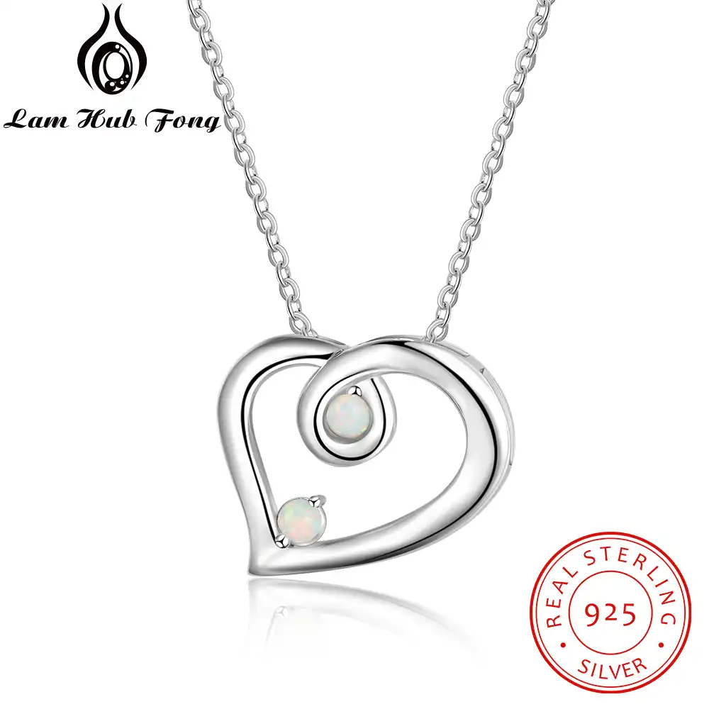 heart necklaces for women white opal pendants wedding jewelry