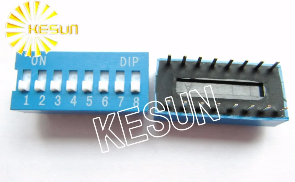 

China Quality DS-08 Blue 8P DIP Switch 2.54mm 8 Position Encoder Switch Slide Switch x 200PCS