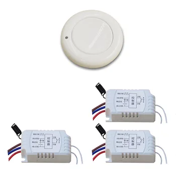 Digital Remote Control Switch AC220V 3 pcs White Receiver Wall Transmitter Wireless Power Switch Radio Controlled Switch Relay
Digital Remote Control Switch AC220V 3 pcs White Receiver Wall Transmitter Wireless Power Switch Radio Controlled Switch Relay