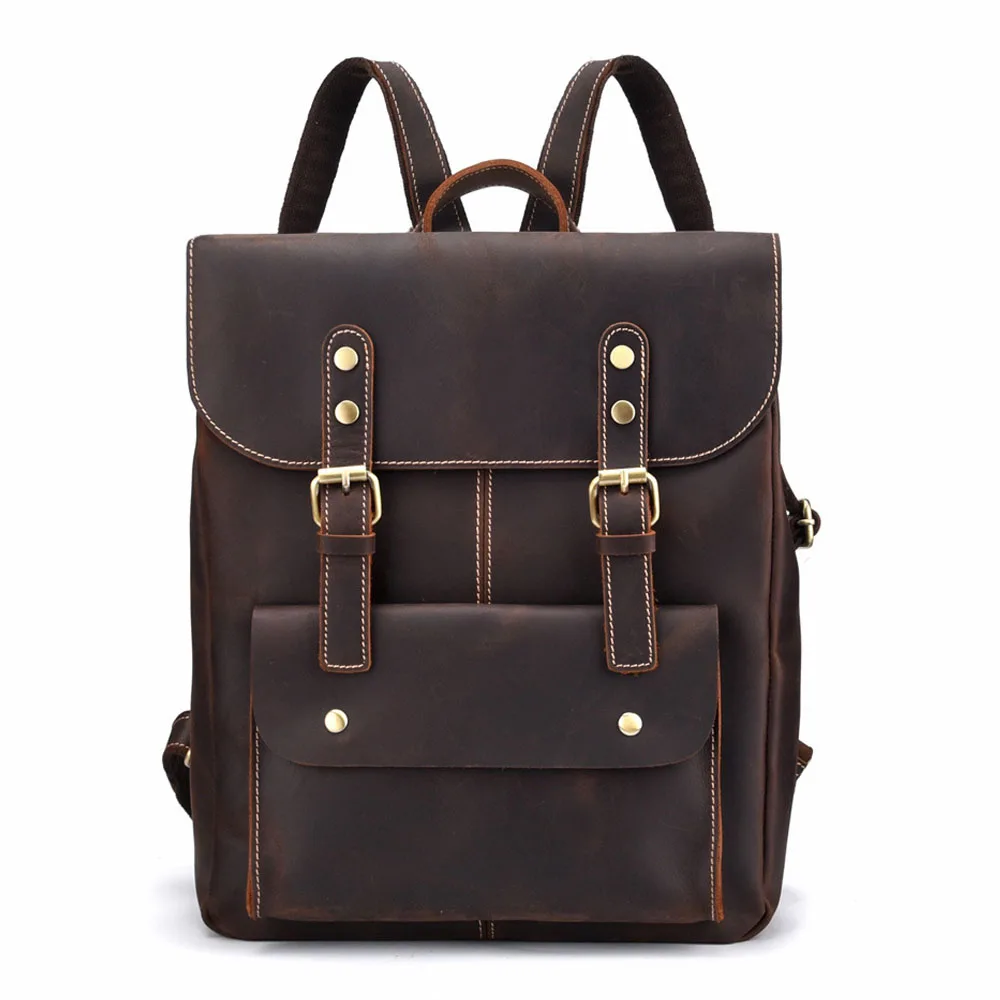 BOLEKE Crazy Horse Cowhide Men Backpack Genuine Leather Vintage Daypack Travel Casual School Book Bags Brand Male Laptop Bags
BOLEKE Crazy Horse Cowhide Men Backpack Genuine Leather Vintage Daypack Travel Casual School Book Bags Brand Male Laptop Bags