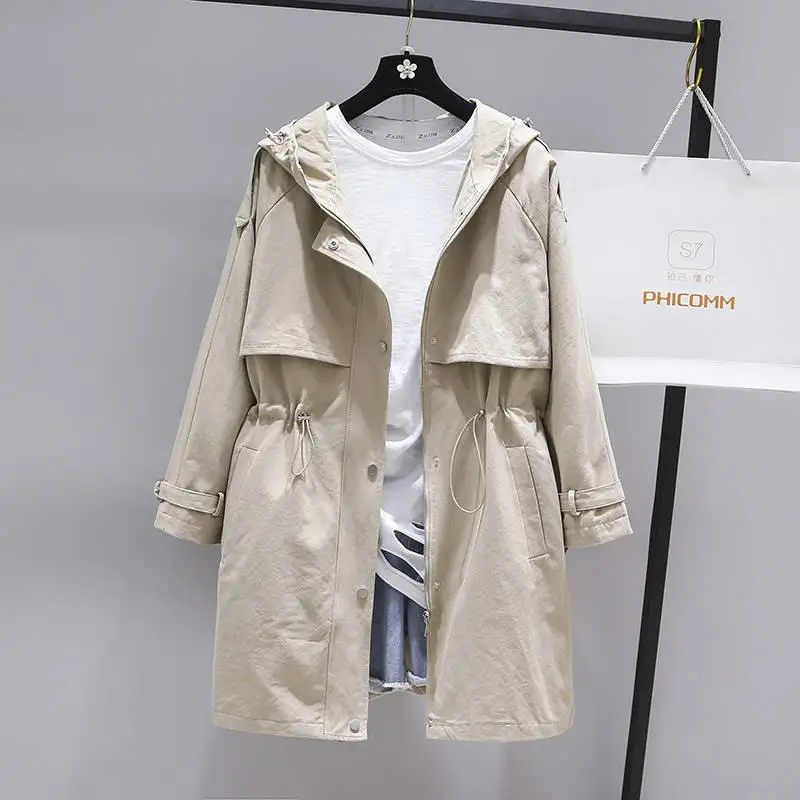 2019 New Spring Autumn Women Korean Casual Loose Drawstring Zipper Mid-Long Trench Coat Female Solid Plus Size Outerwear R136
2019 New Spring Autumn Women Korean Casual Loose Drawstring Zipper Mid-Long Trench Coat Female Solid Plus Size Outerwear R136