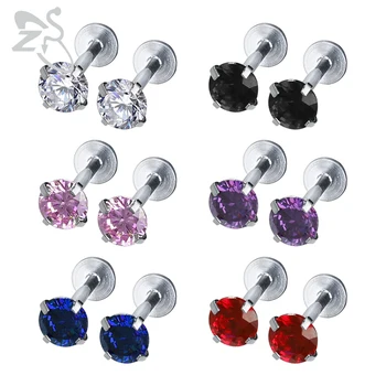 ZS 12 Pcs/lot Labret Lip Ring 6 Color Zircon Internally Threaded Prong Gem Monroe 16G Tragus Helix Ear Piercing Earring Women
ZS 12 Pcs/lot Labret Lip Ring 6 Color Zircon Internally Threaded Prong Gem Monroe 16G Tragus Helix Ear Piercing Earring Women