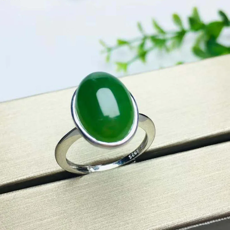 Yu Xin Yuan S925 Silver Green HeTian Jasper Inlay Oval Charm Lucky Jade Jewelry Silver Ring
Yu Xin Yuan S925 Silver Green HeTian Jasper Inlay Oval Charm Lucky Jade Jewelry Silver Ring