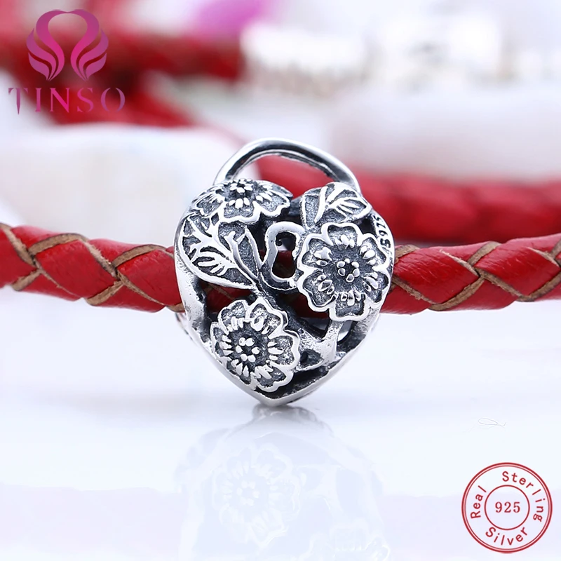 100% Real 925 Sterling Silver Openwork Floral Heart Padlock Charm Fit Original Pandora Charms Beads Bracelet for Jewelry Making
100% Real 925 Sterling Silver Openwork Floral Heart Padlock Charm Fit Original Pandora Charms Beads Bracelet for Jewelry Making