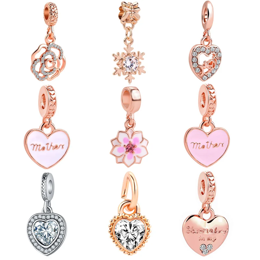 2019 New Original rose gold bead Magnolia flower snowflake mother pendant Charm Fit Pandora Bracelet Necklace For Women Jewelry
2019 New Original rose gold bead Magnolia flower snowflake mother pendant Charm Fit Pandora Bracelet Necklace For Women Jewelry