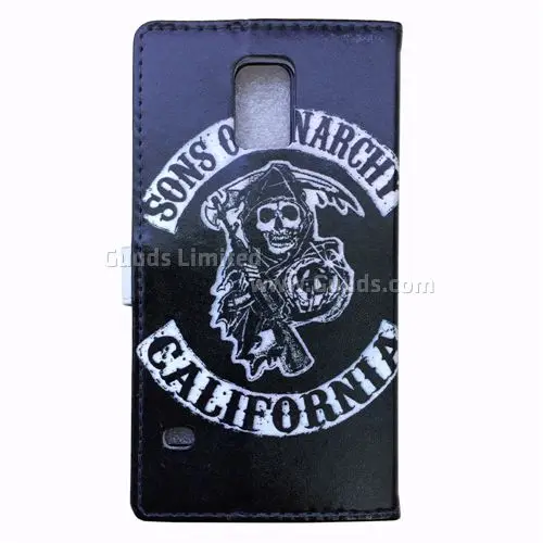 Skull Leather Wallet Case for Samsung Galaxy S5 G900